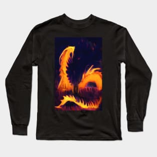 Fire Dragon serpent mythical Fantasy Long Sleeve T-Shirt